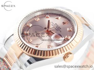 DateJust 41 126331 Clean 904L SS/RG 1:1 Best Edition Rose Gold Diamond Dial on Oyster Bracelet VR3235 - Image 5