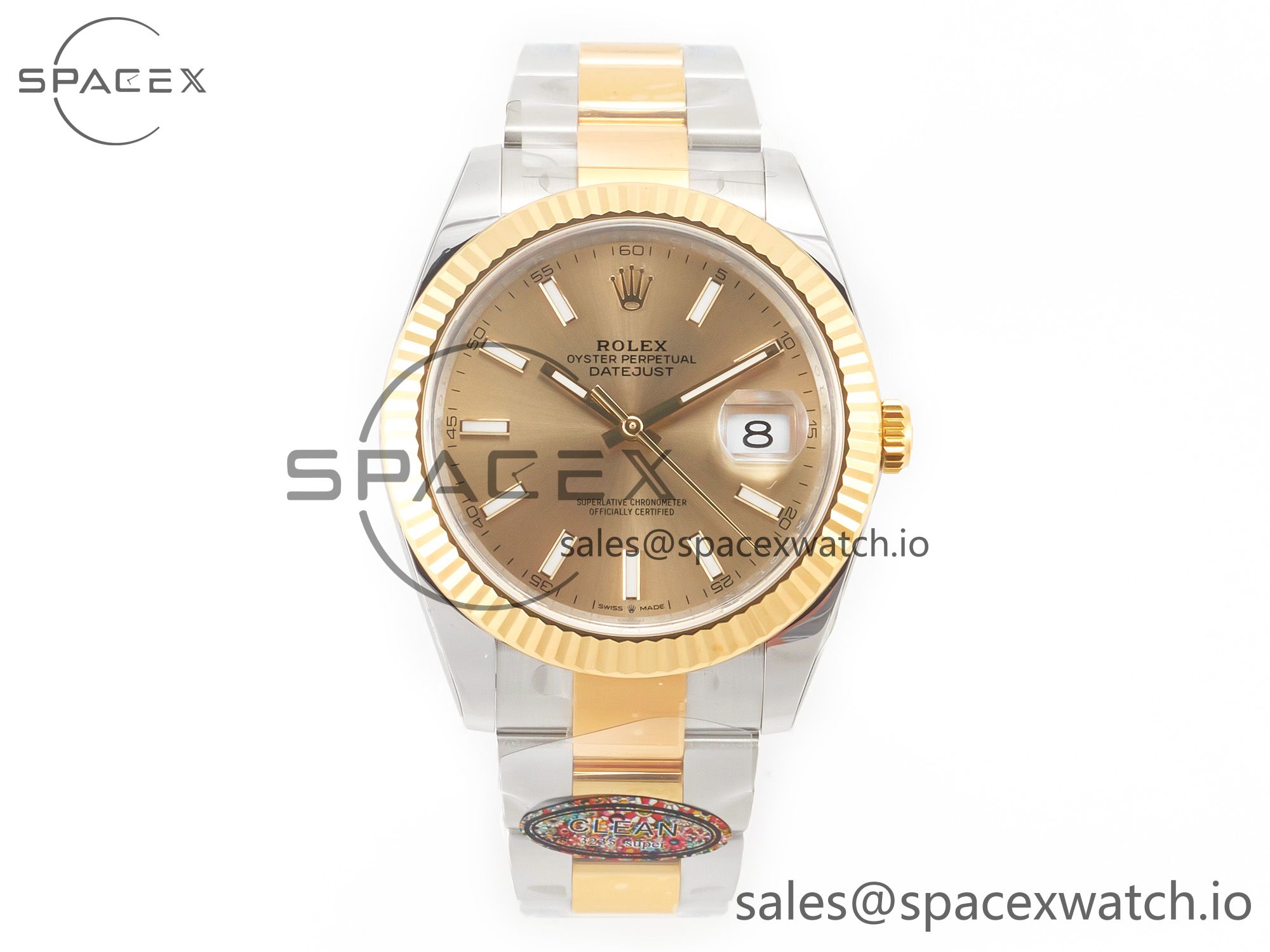 IMG_9049 拷贝 DateJust 41 126333 Clean Best Edition YG Dial Stick Markers on Oyster Bracelet VR3235 - Image 1