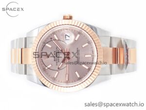 DateJust 41 126331 Clean Best Edition RG Dial Stick Markers on Oyster Bracelet VR3235 - Image 8