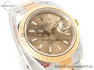 DateJust 41 126333 Clean Best Edition YG Dial Stick Markers on Oyster Bracelet VR3235 - Image 3