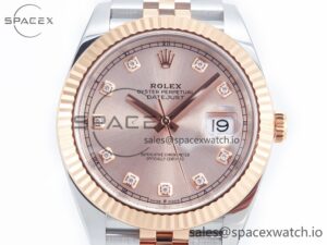 DateJust 41 126331 Clean 904L SS/RG 1:1 Best Edition Rose Gold Diamond Dial on SS/RG Jubilee Bracelet VR3235 - Image 2