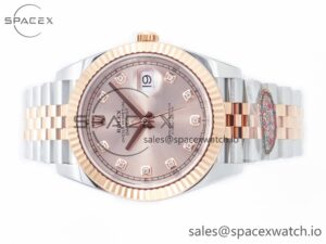 DateJust 41 126331 Clean 904L SS/RG 1:1 Best Edition Rose Gold Diamond Dial on SS/RG Jubilee Bracelet VR3235 - Image 8
