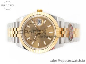 DateJust 41 126333 Clean Best Edition YG Gold Dial Stick Markers on Jubilee Bracelet VR3235 - Image 8