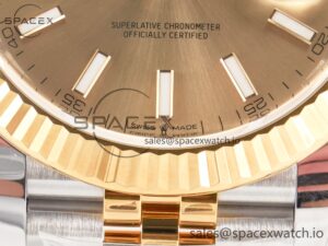 DateJust 41 126333 Clean Best Edition YG Gold Dial Stick Markers on Jubilee Bracelet VR3235 - Image 12