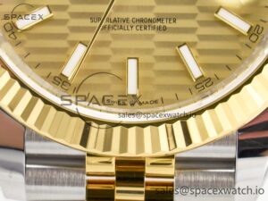 DateJust 41 126333 Clean 1:1 Best Edition 904L Steel YG Textured Dial on SS/YG Jubilee Bracelet VR3235 - Image 12
