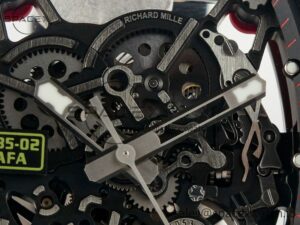 RM035 Red Carbon SONIC Best Edition Skeleton Dial on Black Rubber Strap Clone RMUL2 V2 - Image 10