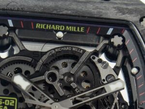 RM035 Carbon SONIC Best Edition Skeleton Dial on Black Rubber Strap Clone RMUL2 V2 - Image 11