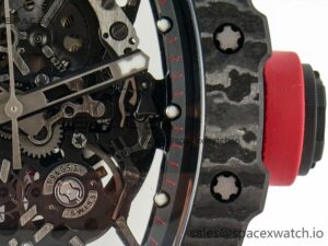RM035 Carbon SONIC Best Edition Skeleton Dial on Black Rubber Strap Clone RMUL2 V2 - Image 18