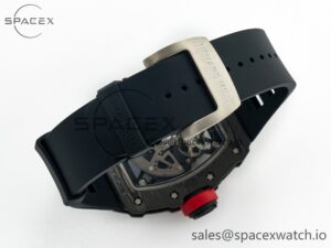 RM035 Carbon SONIC Best Edition Skeleton Dial on Black Rubber Strap Clone RMUL2 V2 - Image 15