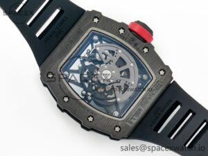 RM035 Carbon SONIC Best Edition Skeleton Dial on Black Rubber Strap Clone RMUL2 V2 - Image 16