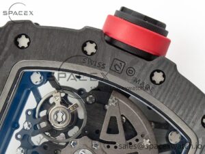 RM035 Carbon SONIC Best Edition Skeleton Dial on Black Rubber Strap Clone RMUL2 V2 - Image 9