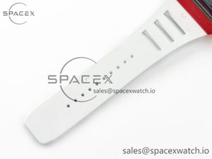 RM035 Red Carbon SONIC Best Edition Skeleton Dial on White Rubber Strap Clone RMUL2 V2 - Image 21