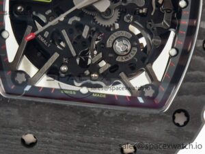 RM035 Carbon SONIC Best Edition Skeleton Dial on White Rubber Strap Clone RMUL2 V2 - Image 12