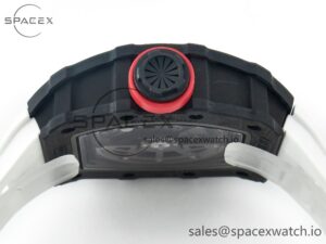 RM035 Carbon SONIC Best Edition Skeleton Dial on White Rubber Strap Clone RMUL2 V2 - Image 14