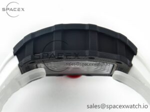 RM035 Carbon SONIC Best Edition Skeleton Dial on White Rubber Strap Clone RMUL2 V2 - Image 13