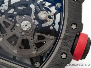 RM035 Carbon SONIC Best Edition Skeleton Dial on White Rubber Strap Clone RMUL2 V2 - Image 18