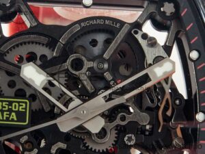 RM035 Carbon SONIC Best Edition Skeleton Dial on Red Rubber Strap Clone RMUL2 V2 - Image 11