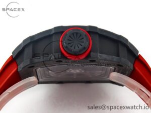 RM035 Carbon SONIC Best Edition Skeleton Dial on Red Rubber Strap Clone RMUL2 V2 - Image 15