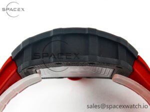 RM035 Carbon SONIC Best Edition Skeleton Dial on Red Rubber Strap Clone RMUL2 V2 - Image 14