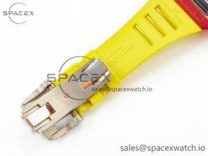 RM035 Red Carbon SONIC Best Edition Skeleton Dial on Yellow Rubber Strap Clone RMUL2 V2 - Image 22