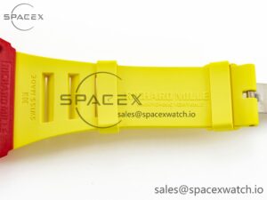 RM035 Red Carbon SONIC Best Edition Skeleton Dial on Yellow Rubber Strap Clone RMUL2 V2 - Image 23