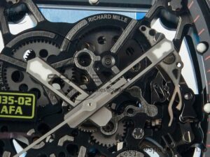 RM035 Carbon SONIC Best Edition Skeleton Dial on Blue Rubber Strap Clone RMUL2 V2 - Image 11