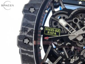 RM035 Carbon SONIC Best Edition Skeleton Dial on Blue Rubber Strap Clone RMUL2 V2 - Image 12