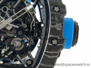 RM035 Carbon SONIC Best Edition Skeleton Dial on Blue Rubber Strap Clone RMUL2 V2 - Image 13