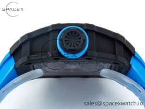 RM035 Carbon SONIC Best Edition Skeleton Dial on Blue Rubber Strap Clone RMUL2 V2 - Image 15