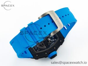 RM035 Carbon SONIC Best Edition Skeleton Dial on Blue Rubber Strap Clone RMUL2 V2 - Image 16