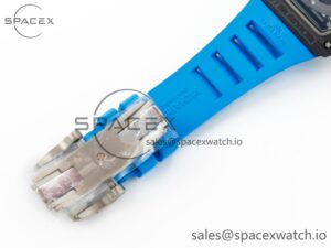 RM035 Carbon SONIC Best Edition Skeleton Dial on Blue Rubber Strap Clone RMUL2 V2 - Image 24