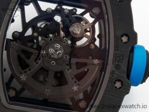 RM035 Carbon SONIC Best Edition Skeleton Dial on Blue Rubber Strap Clone RMUL2 V2 - Image 19