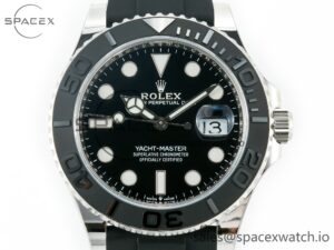 Yacht-Master 226658 Weight PG/Tungsten Gold ARF 1:1 Best Edition Black Ceramic Bezel on Oysterflex Rubber Strap VS3235 - Image 2