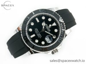 Yacht-Master 226658 Weight PG/Tungsten Gold ARF 1:1 Best Edition Black Ceramic Bezel on Oysterflex Rubber Strap VS3235 - Image 7