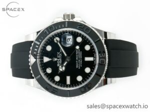 Yacht-Master 226658 Weight PG/Tungsten Gold ARF 1:1 Best Edition Black Ceramic Bezel on Oysterflex Rubber Strap VS3235 - Image 8