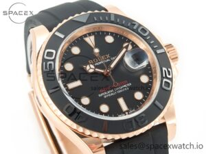 Yacht-Master 126655 Gain Weight RG/Tungsten Gold ARF 1:1 Best Edition Black Ceramic Bezel on Oysterflex Rubber Strap VR3235 - Image 3