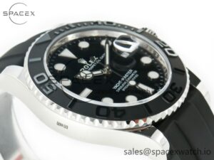 Yacht-Master 226658 Weight PG/Tungsten Gold ARF 1:1 Best Edition Black Ceramic Bezel on Oysterflex Rubber Strap VS3235 - Image 6