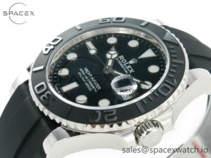 Yacht-Master 226658 Weight PG/Tungsten Gold ARF 1:1 Best Edition Black Ceramic Bezel on Oysterflex Rubber Strap VS3235 - Image 5