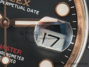 Yacht-Master 126655 Gain Weight RG/Tungsten Gold ARF 1:1 Best Edition Black Ceramic Bezel on Oysterflex Rubber Strap VR3235 - Image 10