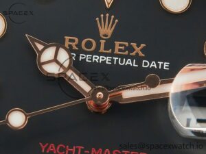 Yacht-Master 126655 Gain Weight RG/Tungsten Gold ARF 1:1 Best Edition Black Ceramic Bezel on Oysterflex Rubber Strap VR3235 - Image 9