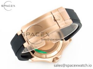 Yacht-Master 126655 Gain Weight RG/Tungsten Gold ARF 1:1 Best Edition Black Ceramic Bezel on Oysterflex Rubber Strap VR3235 - Image 15