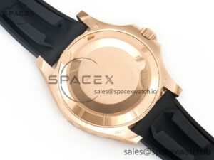 Yacht-Master 126655 Gain Weight RG/Tungsten Gold ARF 1:1 Best Edition Black Ceramic Bezel on Oysterflex Rubber Strap VR3235 - Image 16