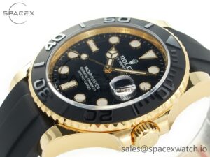 Yacht-Master 226659 Gain Weight YG/Tungsten Gold ARF 1:1 Best Edition Black Ceramic Bezel on Oysterflex Rubber Strap VS3235 - Image 5