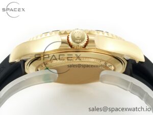 Yacht-Master 226659 Gain Weight YG/Tungsten Gold ARF 1:1 Best Edition Black Ceramic Bezel on Oysterflex Rubber Strap VS3235 - Image 14