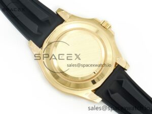 Yacht-Master 226659 Gain Weight YG/Tungsten Gold ARF 1:1 Best Edition Black Ceramic Bezel on Oysterflex Rubber Strap VS3235 - Image 16