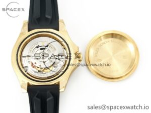 Yacht-Master 226659 Gain Weight YG/Tungsten Gold ARF 1:1 Best Edition Black Ceramic Bezel on Oysterflex Rubber Strap VS3235 - Image 17