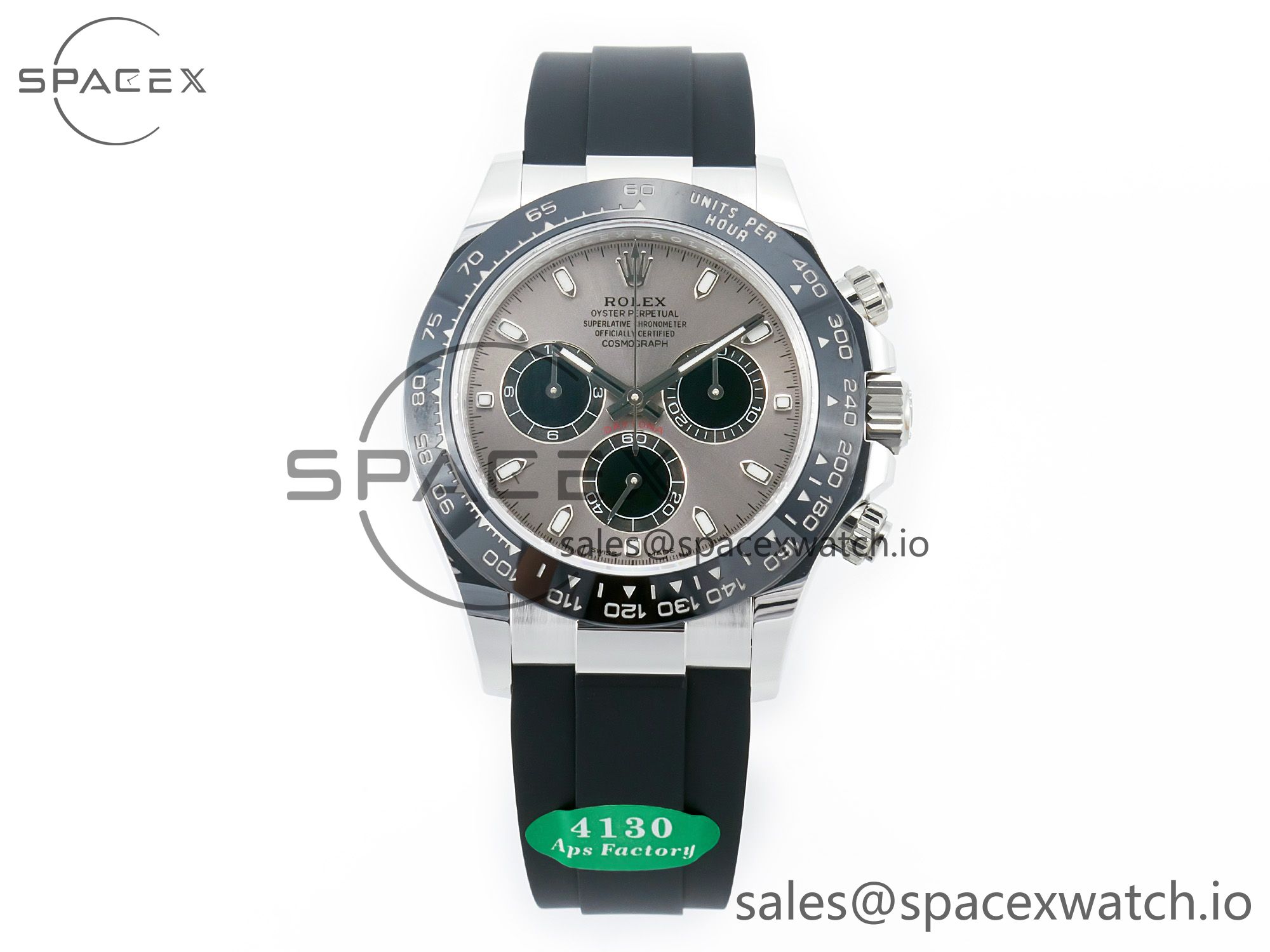IMG_9747 拷贝 Daytona 116519 APS 1:1 Best Edition 904L SS Case Grey Dial on Oysterflex Strap SH4130 (Gain Weight) - Image 1
