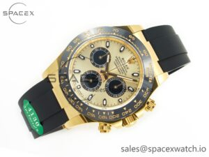 Daytona 116518 APS 1:1 Best Edition 904L SS Case YG Dial on Oysterflex Strap SH4130 (Gain Weight) - Image 7