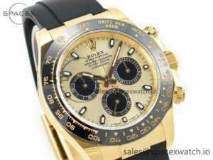 Daytona 116518 APS 1:1 Best Edition 904L SS Case YG Dial on Oysterflex Strap SH4130 (Gain Weight) - Image 3