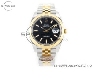 DateJust 41mm 126333 Clean Best Edition Black Stick Dial on Jubilee Bracelet VR3235